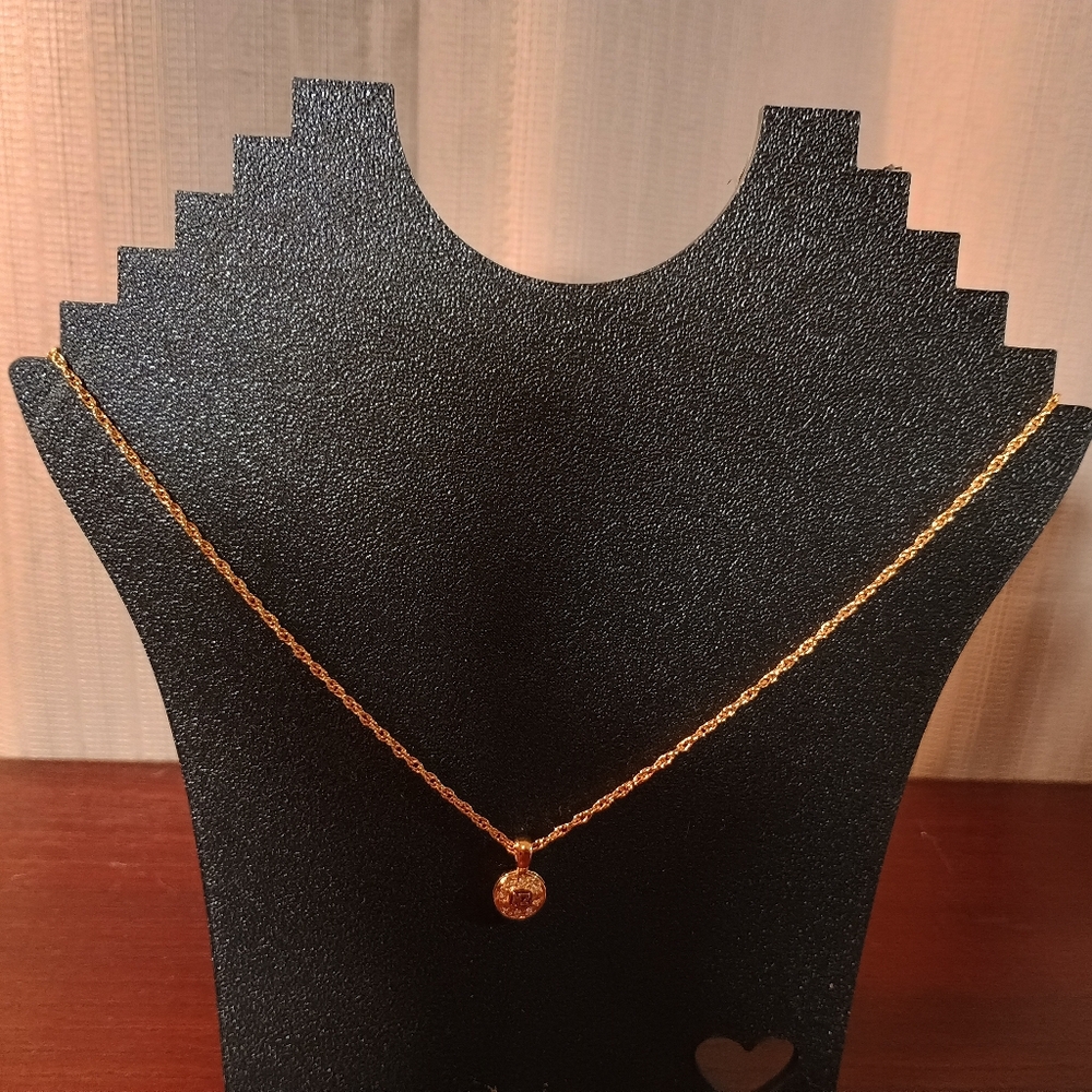 Nina Ricci Gold Plated Crystal Teardrop Pendant